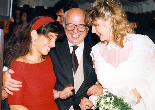 Paolo Cirino Pomicino con le figlie Claudia e Ilaria