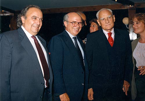 Paolo Cirino Pomicino e Alberto Moravia,